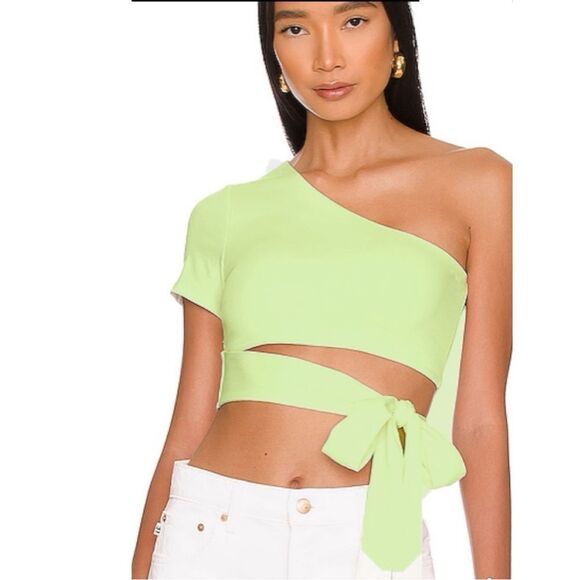 Lovers and Friends May Top  in Chartreuse Green  M - Picture 1 of 9